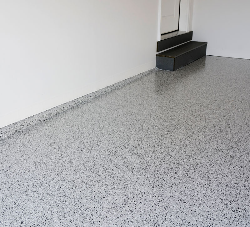 epoxy-flooring New epoxy floor in a garage